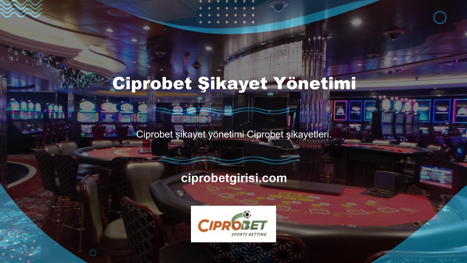 Ciprobet şikayetleri sık sık duyduğumuz şeyler değildir, ancak her kullanıcının bahis bürosundan beklentileri farklı olduğundan, Ciprobet de zaman zaman şikayetlere tabi olabilir